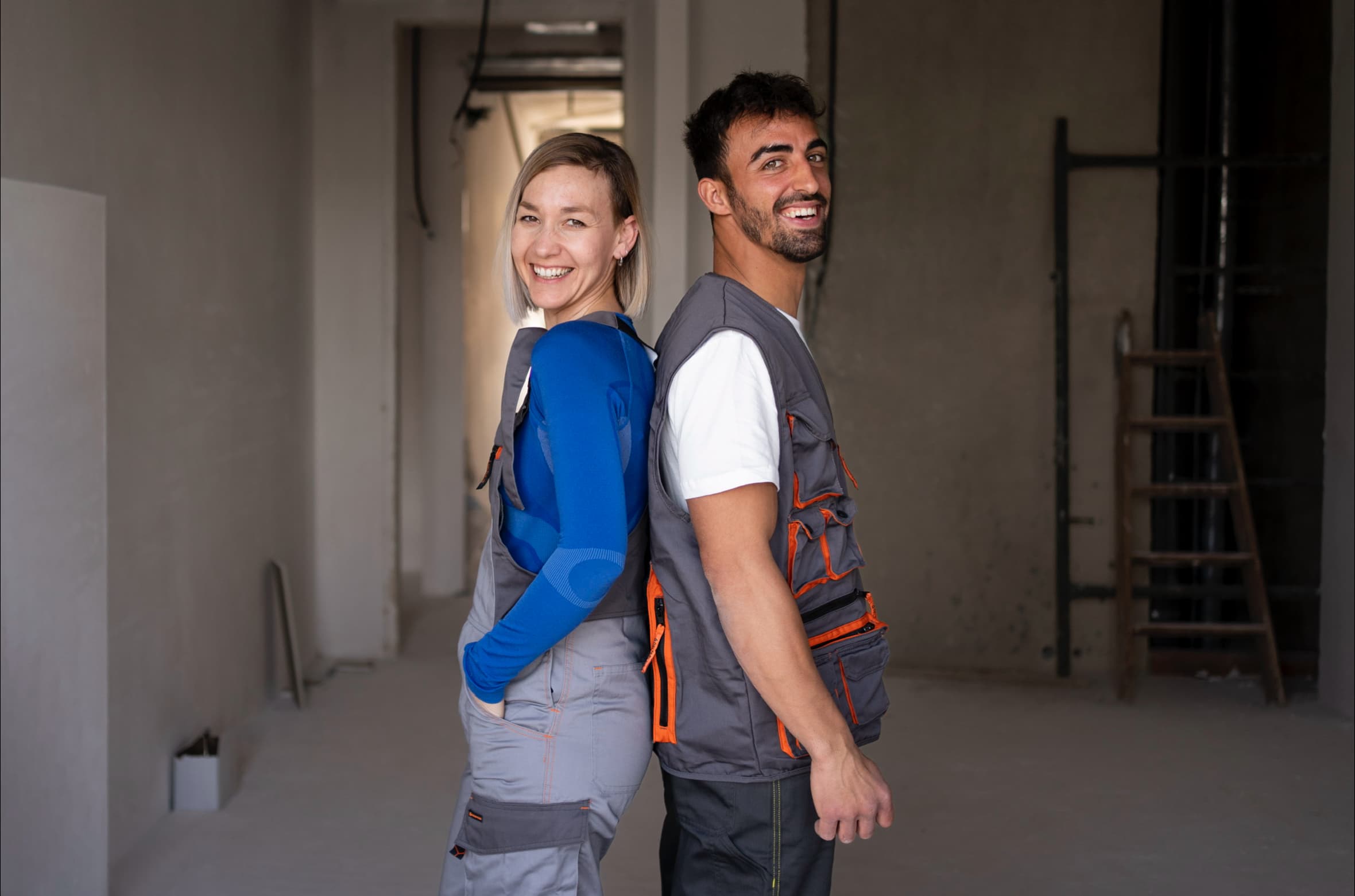 Handwerker auf der Baustelle